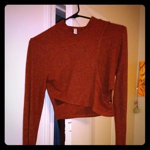 Cross body Club wear crop shirt